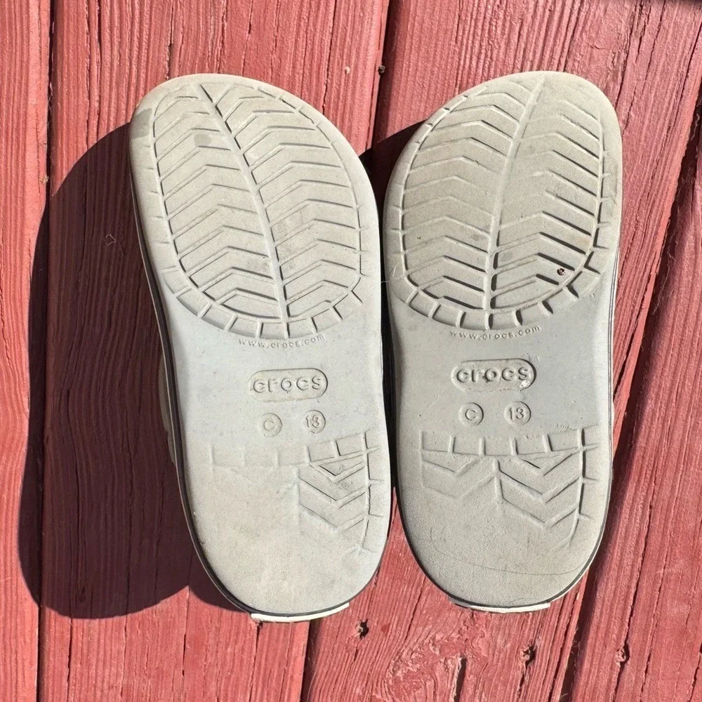 Crocs Kids' Gray Clogs Child's Size 13 Water Shoes Summer Play School Slip-on